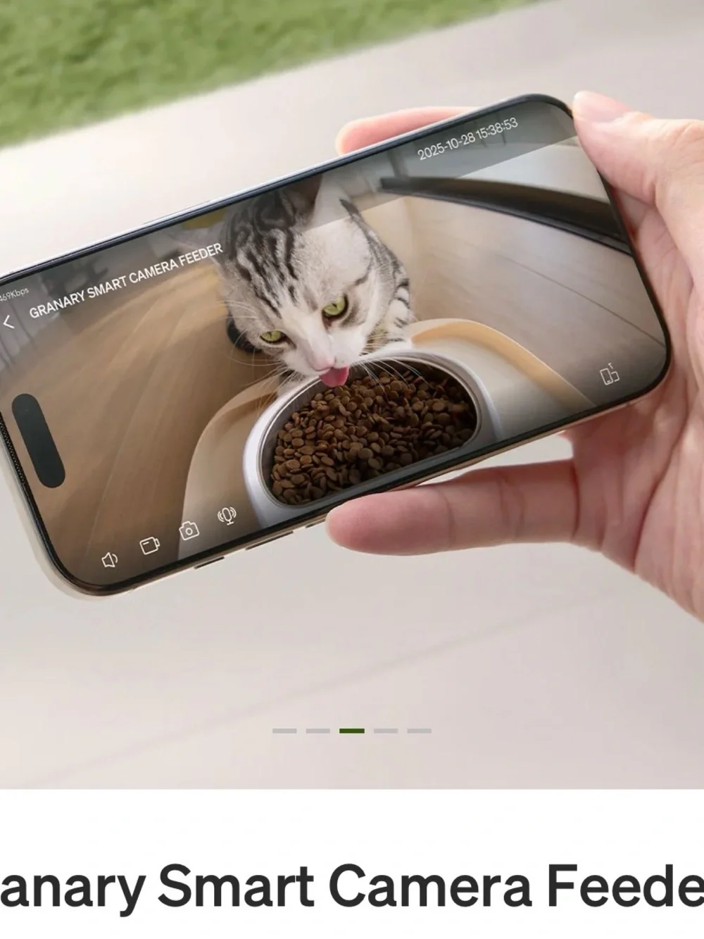 NEW Petlibro Granary Automatic Pet Feeder — Camera Monitoring - White - 5L